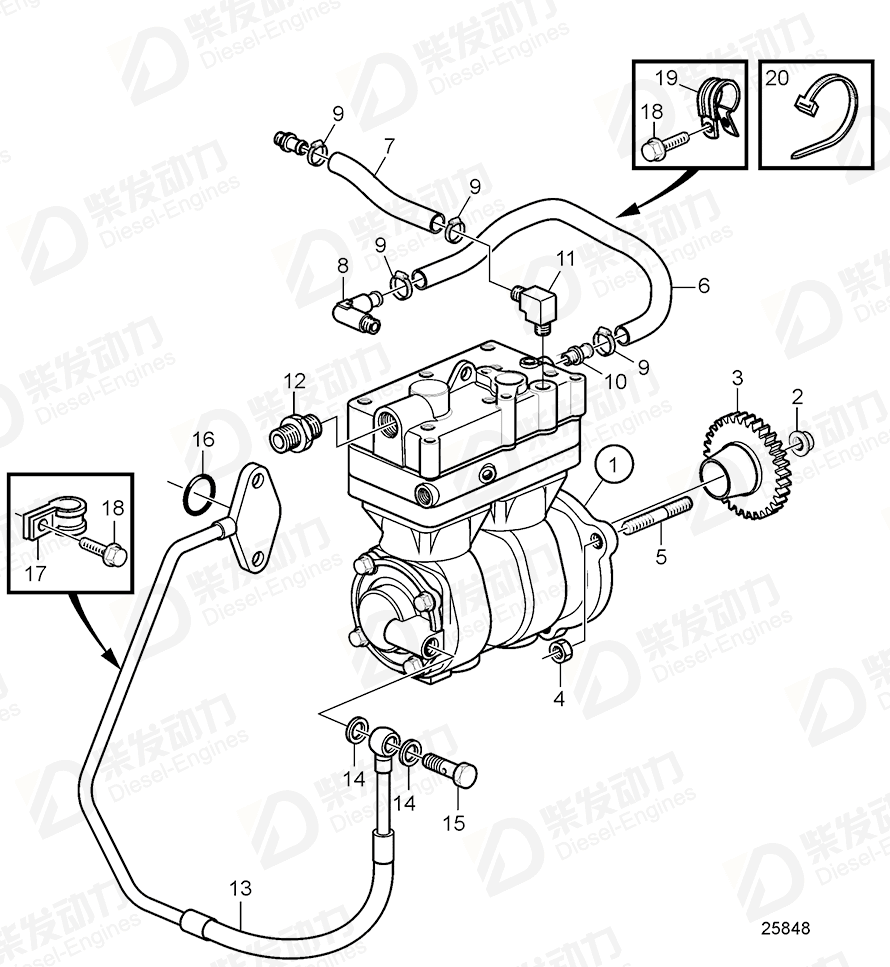 volvo penta Stud 953104 Drawing volvo penta Stud 953104 Drawing